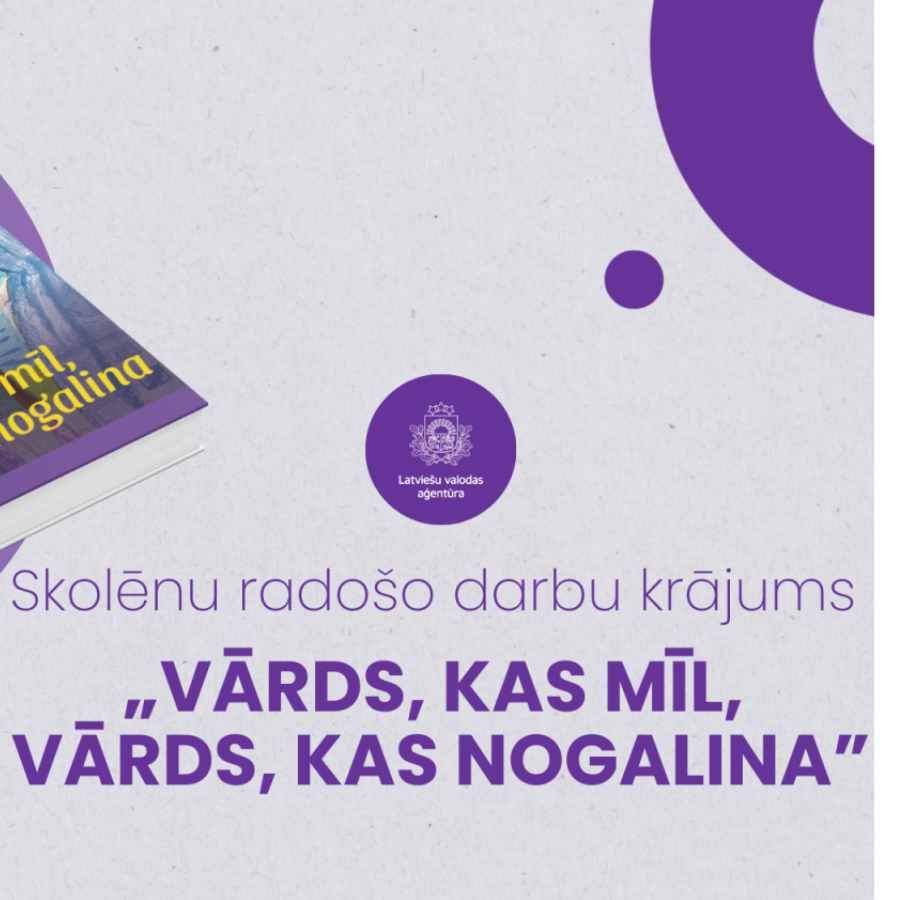 <p>&nbsp;Latvie&scaron;u valodas aģentūra izdevusi skolēnu rado&scaron;o darbu grāmatu "Vārds, kas mīl, vārds, kas nogalina"</p>