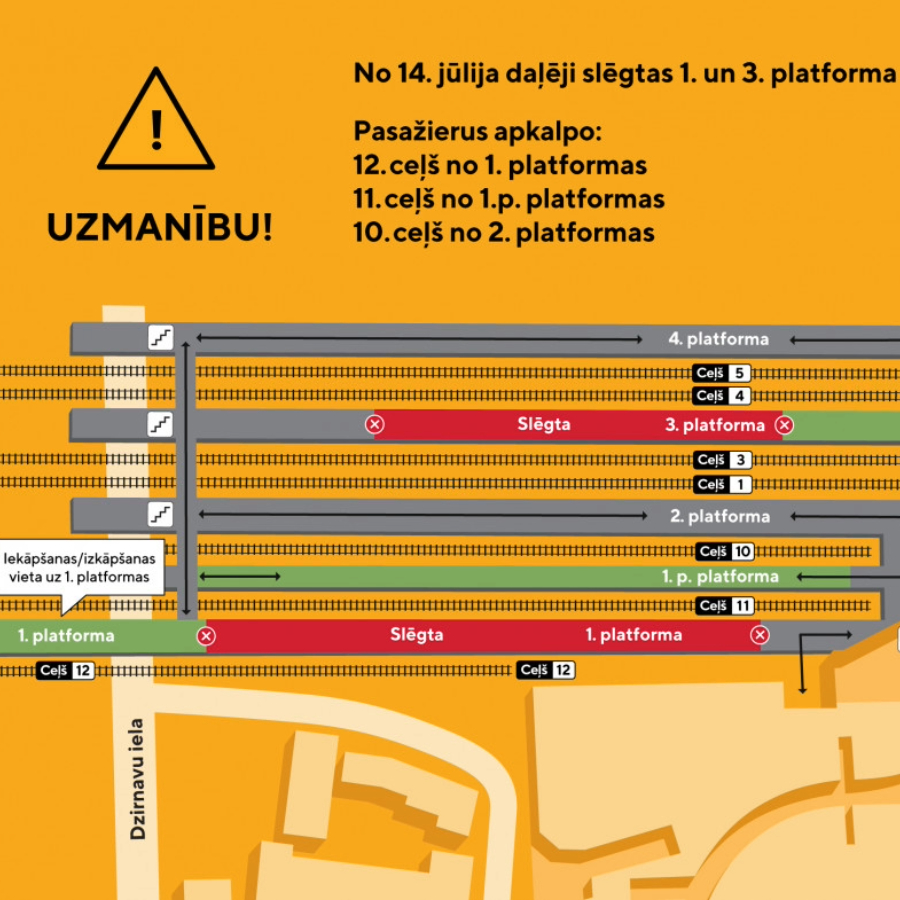 <p>Ieplāno papildu laiku ceļā; Rīgas centrālajā stacijā norit buvdarbi</p>