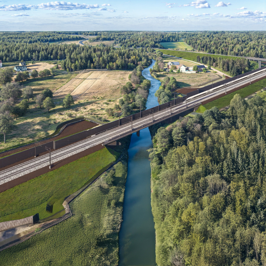 <p>Rail Baltica dzelzceļa pamattrasē sākas liela mēroga būvdarbi</p>