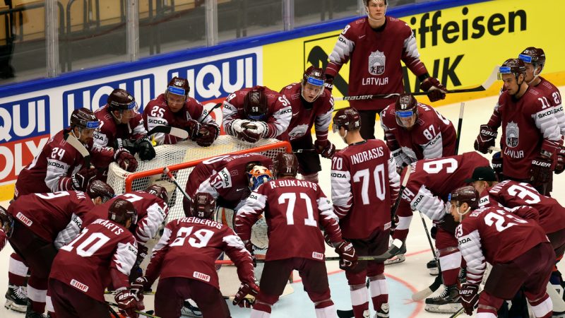 Pasaules hokeja èempionâta spçle hokejâ starp Latvijas un Kanâdas valstsvienîbâm ''Jyske bank boxen'' Arçnâ.
